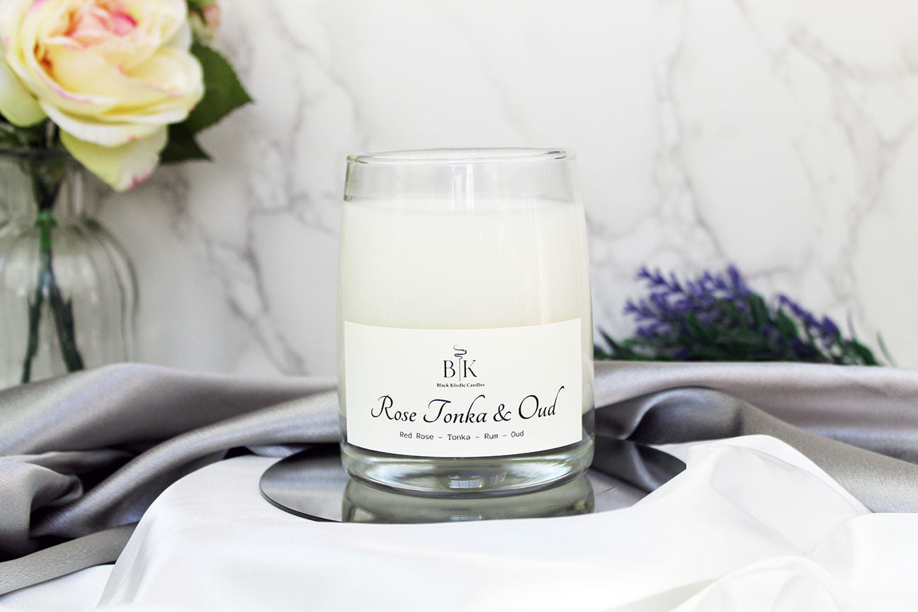 Rose Tonka Oud Coconut Wax Candle